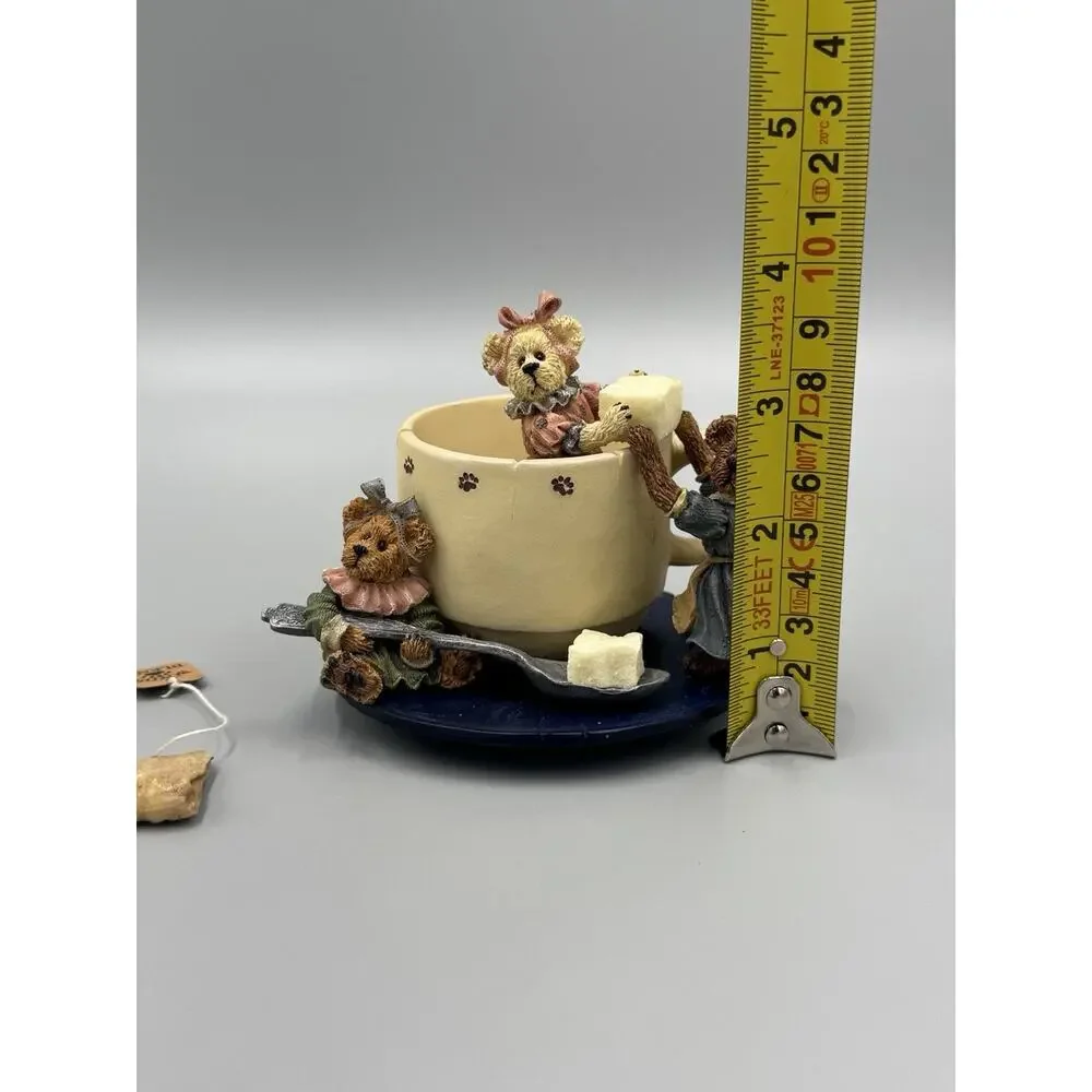1999 Boyds Bears Prissie, Sissie & Missie Fixin Tea For 3 Bearstone Collection
